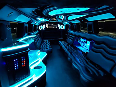 Luxury interiors on limo