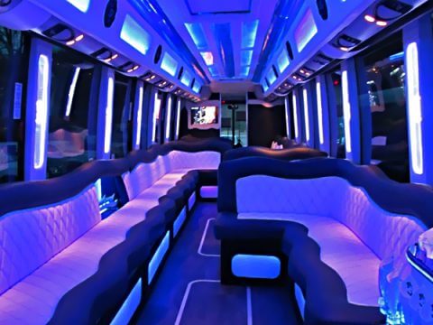 Party bus luxury interior